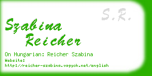 szabina reicher business card